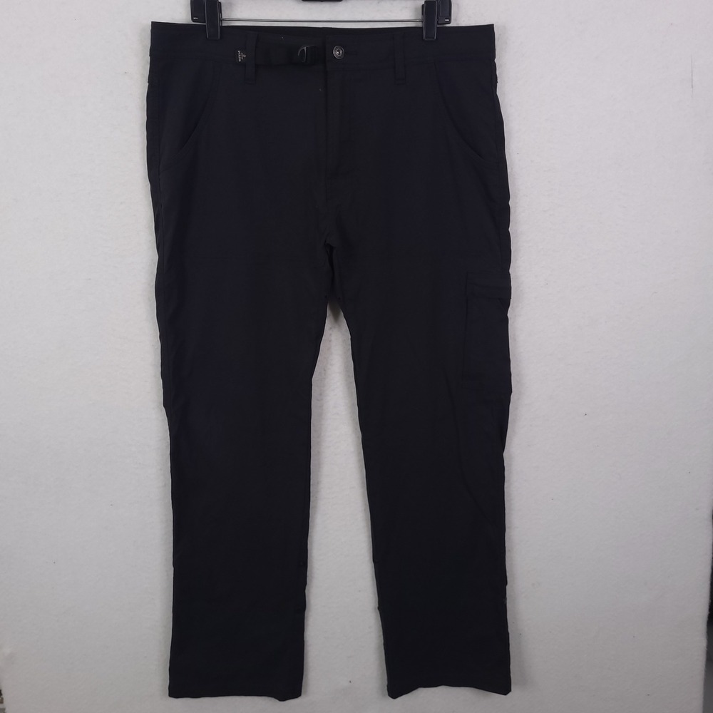 Prana Stretch Zion Pants Mens 36x32 Black Hiking Climbing Outdoor Gorpcore